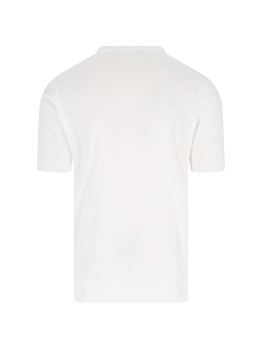 John Smedley White Kempton Sea Island Cotton T-Shirt