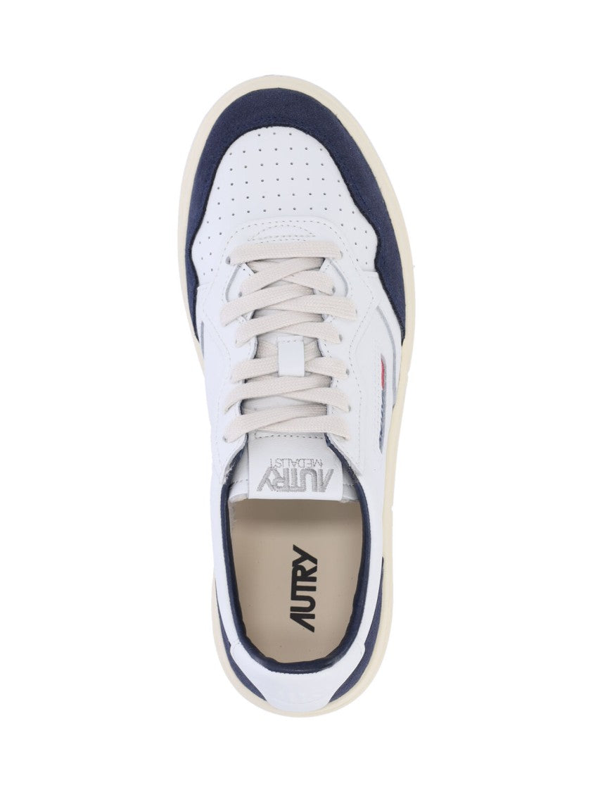 Autry Low-Top Sneakers With Navy Suede Accents