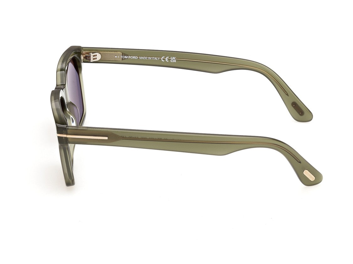 Tom Ford Ft1403 Gold Accent Oversized Acetate Square Sunglasses