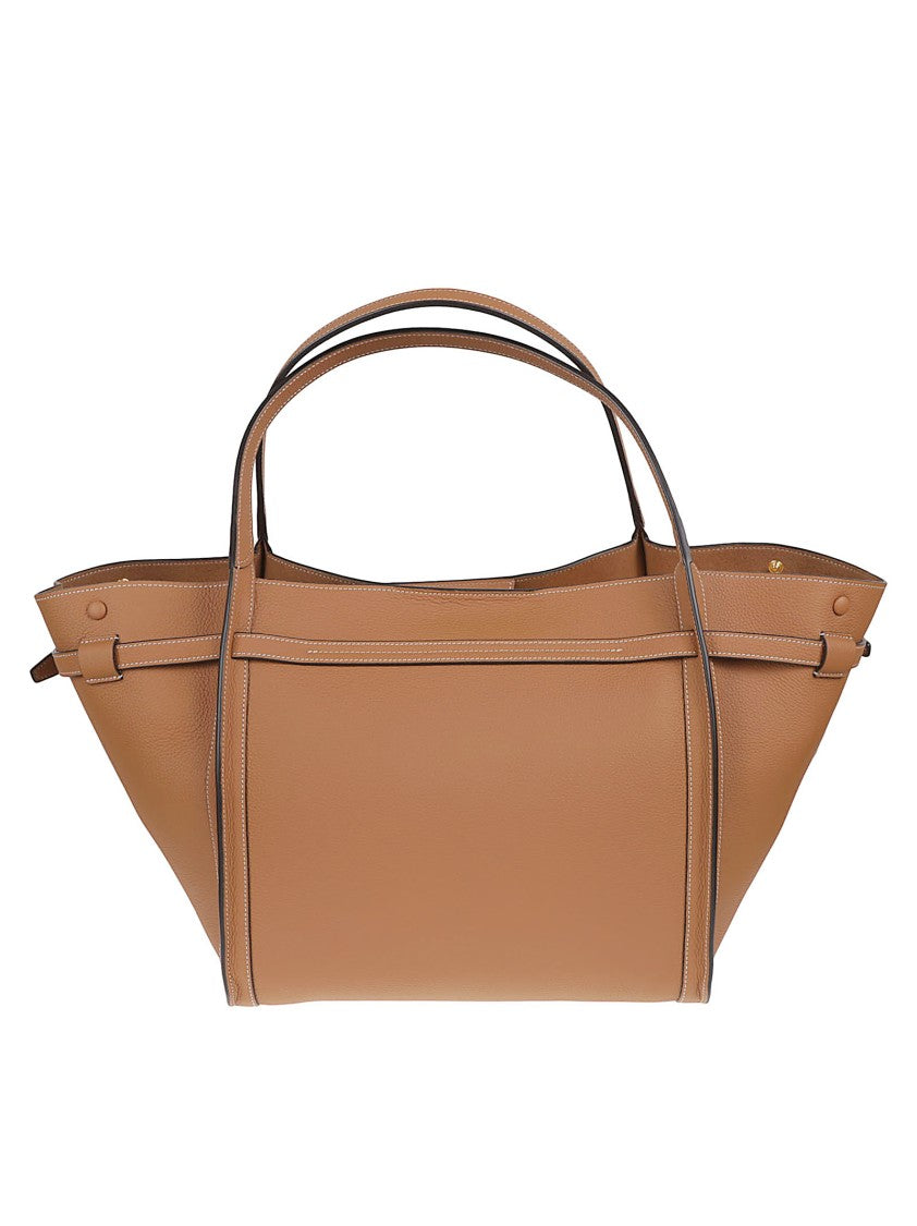 Tod's Structured Shopping Bag With Iconic T-Shaped Accessory