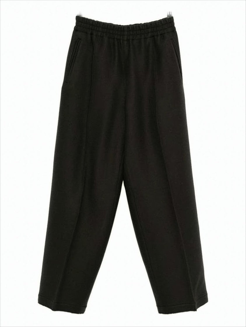 Ami Relaxed Fit Wool Pants With Tapered Leg