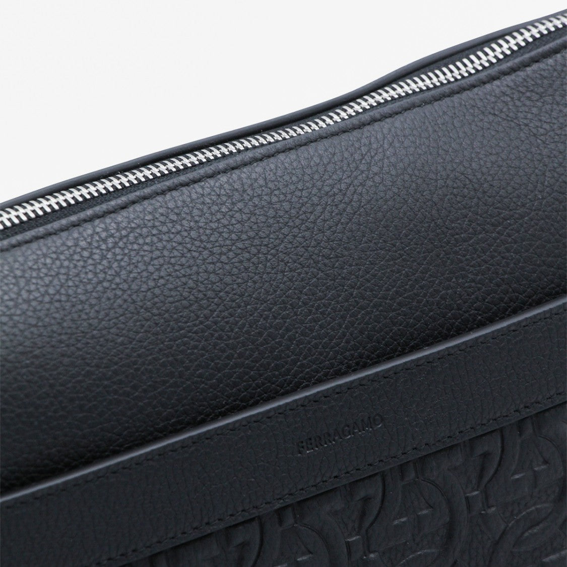 Ferragamo Structured Black Bag With Clean Lines