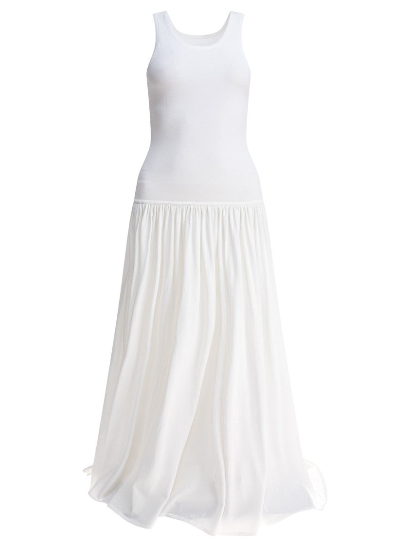 Loulou De Saison Fitted Maxi Dress In Soft White Knit