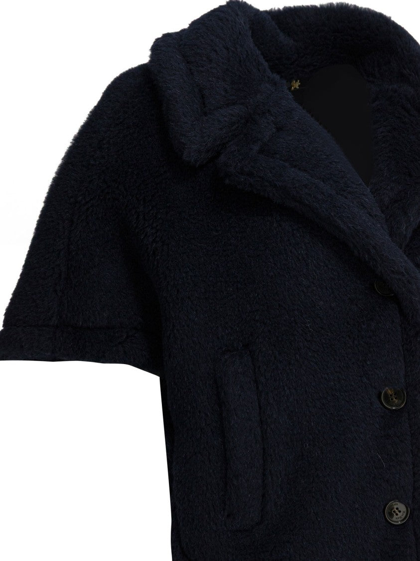 Max Mara Plush Cropped Jacket With Alpaca And Cashmere Blend