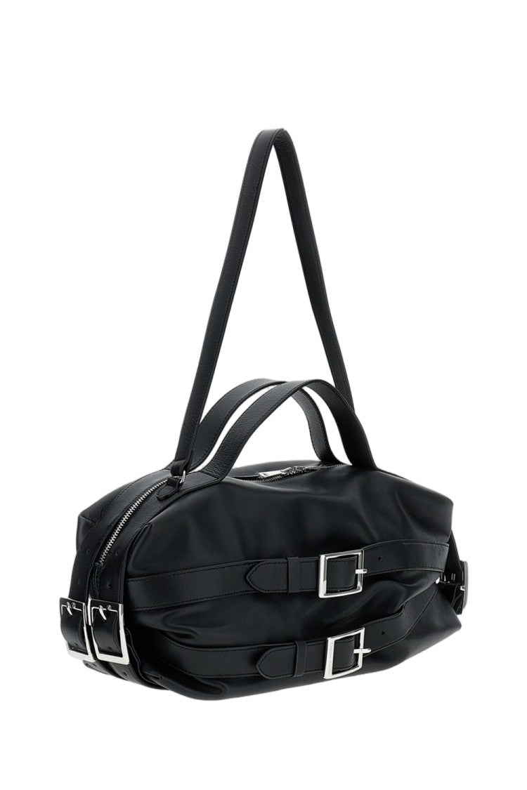 Simone Rocha Black Biker Belt Buckle Calf Leather Bag