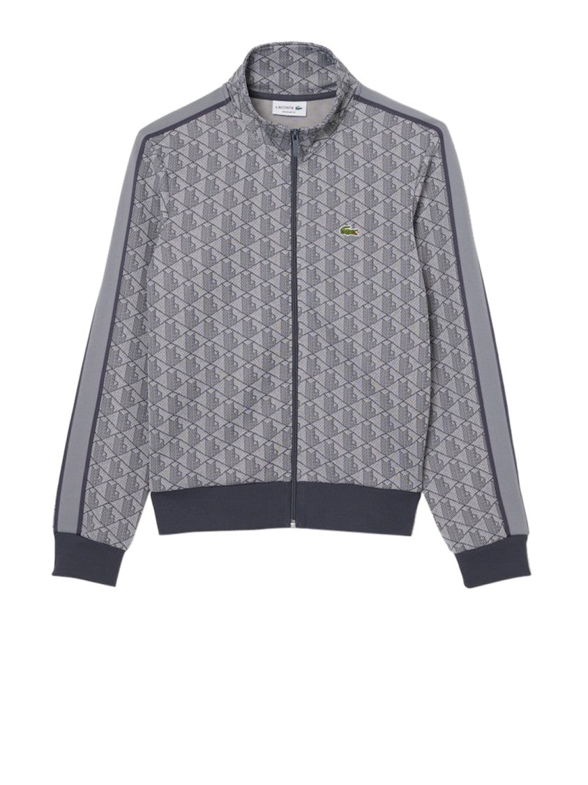 Lacoste Geometric Pattern Stand Collar Jacket