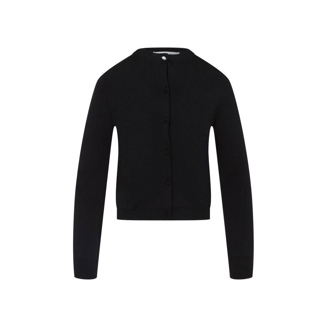 Carven Deep Black Silk Cardigan