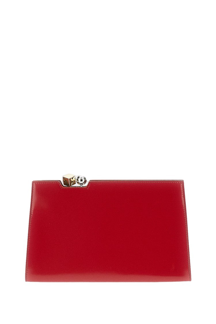 Jacquemus Red Le Salon Pochette Clutch Bag