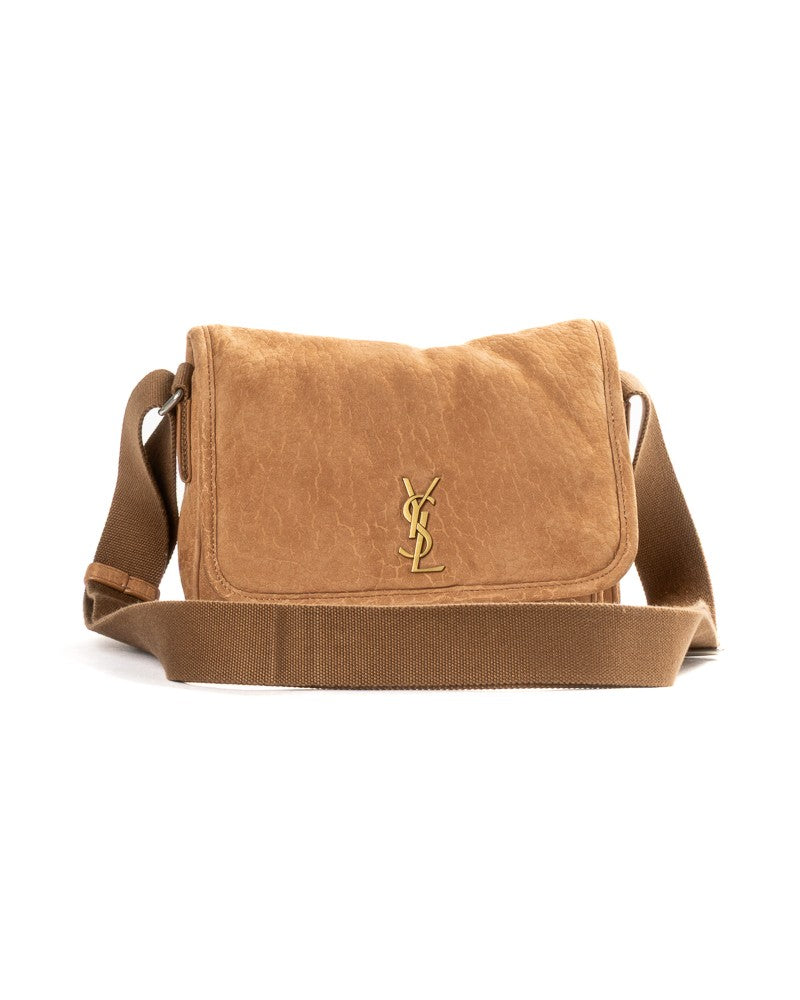 Saint Laurent Solferino Soft Small In Camel Suede