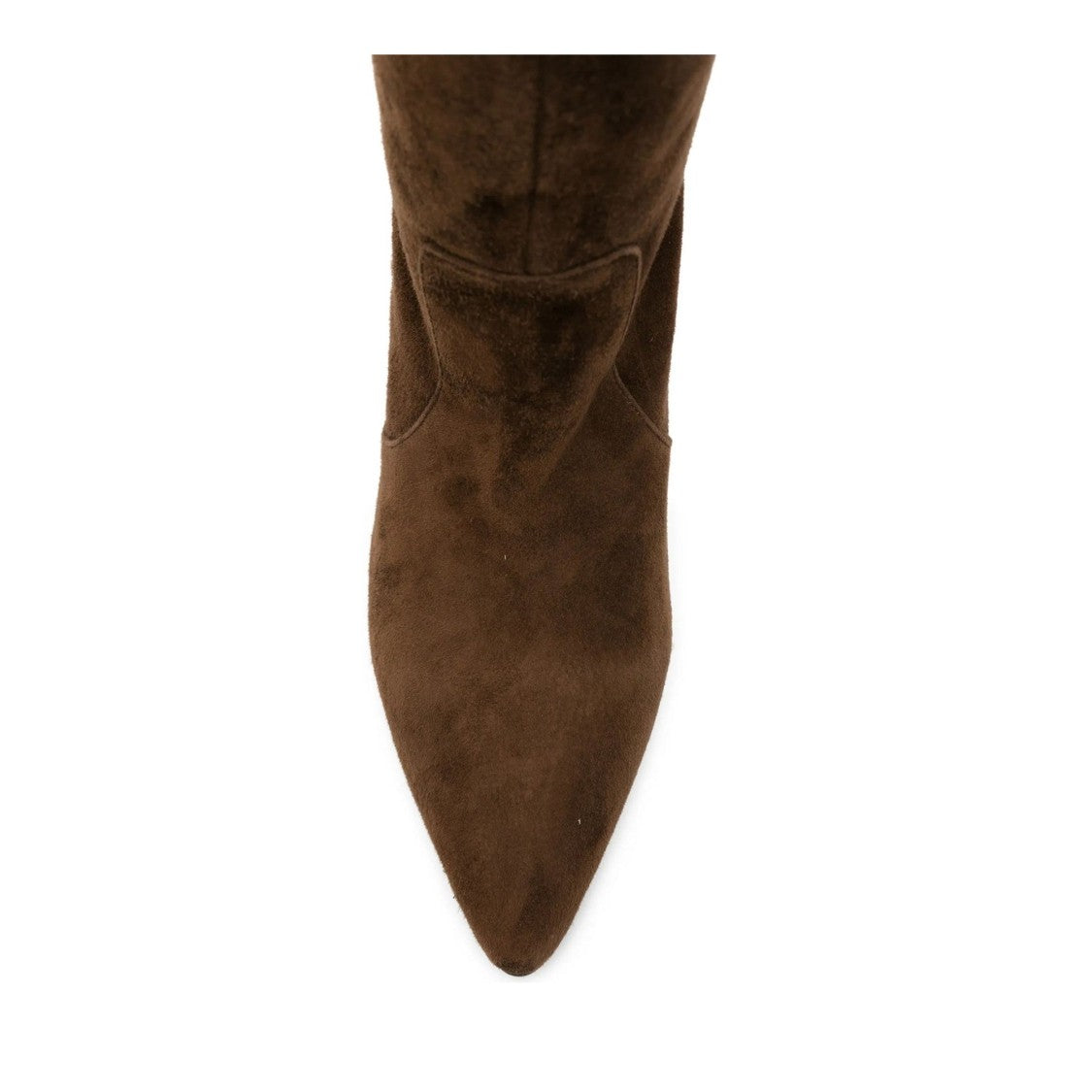 Adrianna Feretti Brown Pointed Toe Block Heel Suede Boots