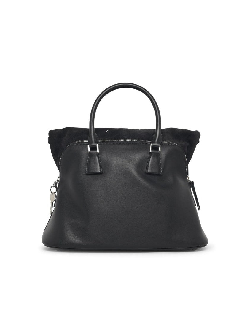 Maison Margiela '5Ac Soft' Medium Bag In Dark Grey Leather