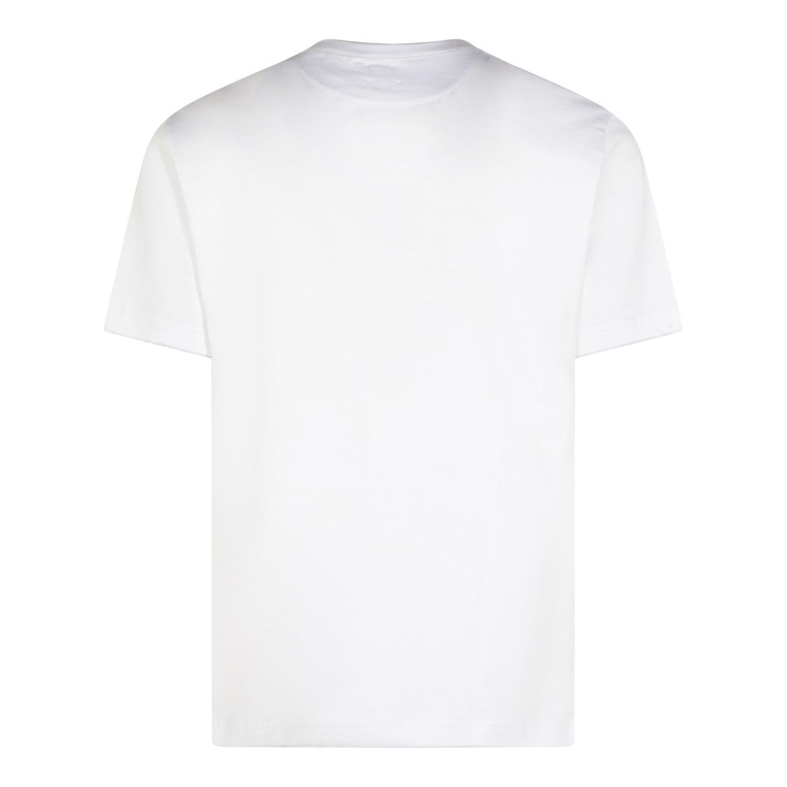 Eleventy Plain White T-Shirt With Crew Neckline And Short Sleeves