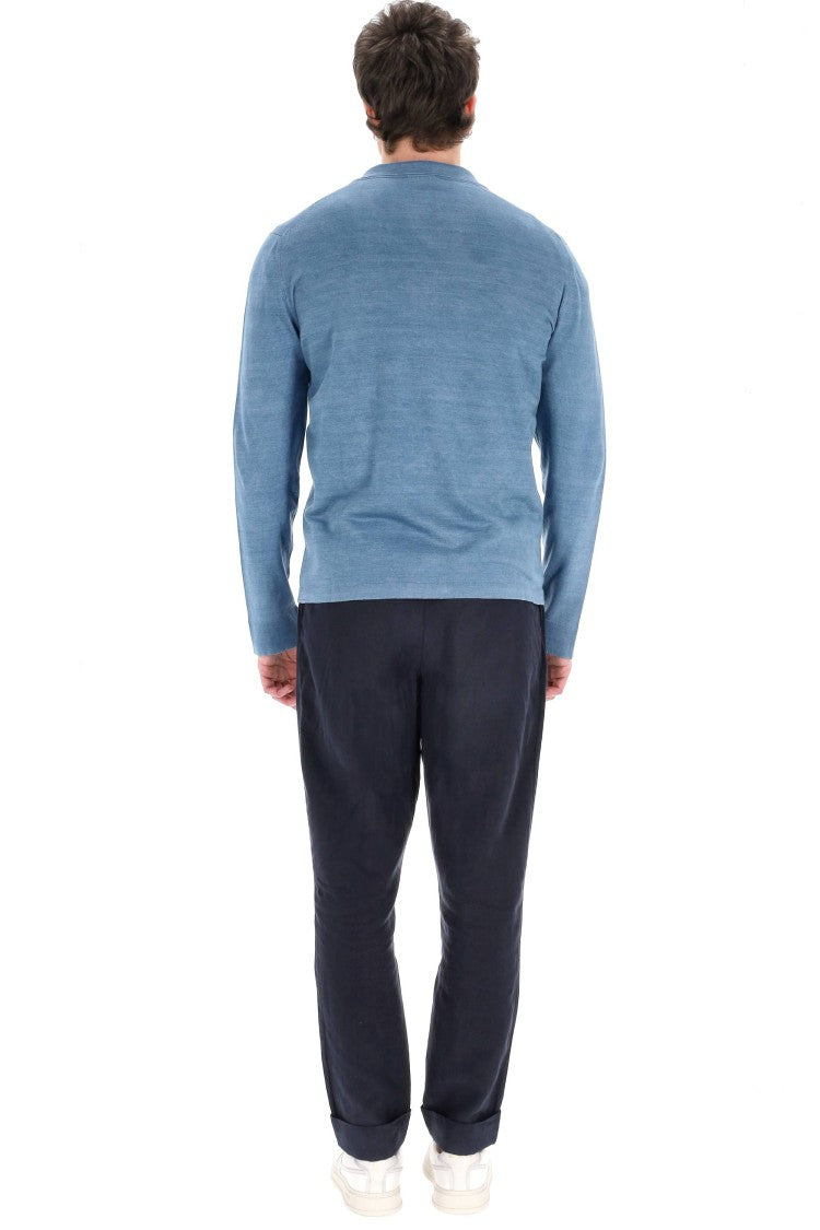 Drumohr Long Sleeve Brushed Denim Shirt