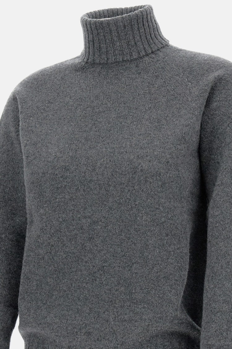 Drumohr Ribbed Turtleneck Wool Sweater