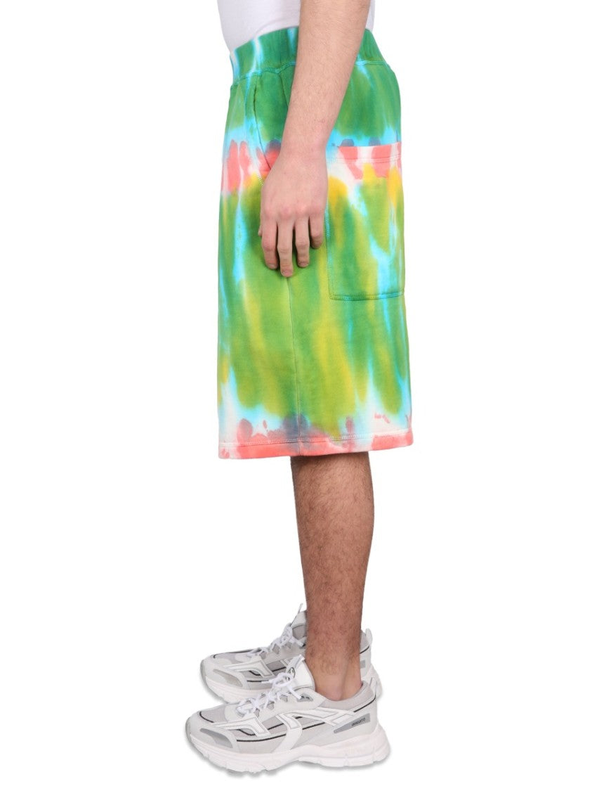 Dsquared2 Bermuda Shorts With Vibrant Tie-Dye Pattern