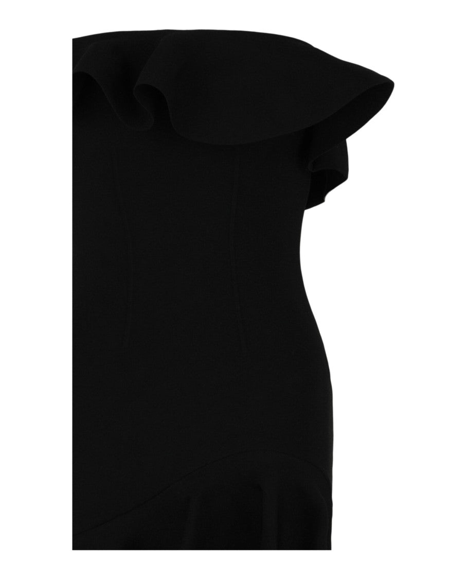Alexander Mcqueen Strapless Asymmetric Ruffled Dress