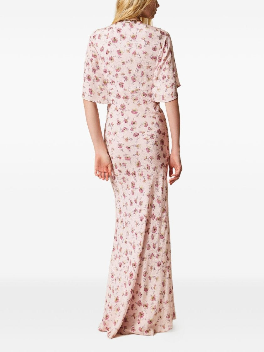 Twin-Set Pink Floral Print Day Dress