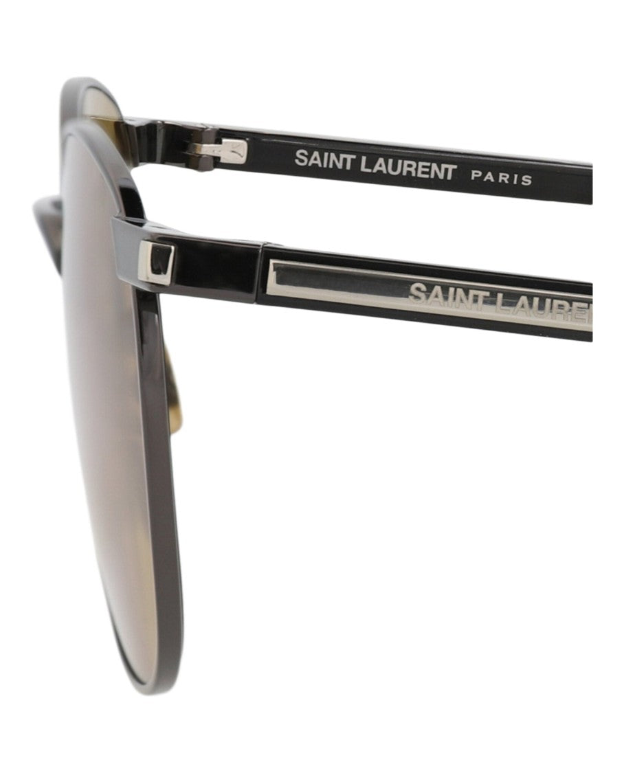 Saint Laurent Round-Frame Metal Sunglasses