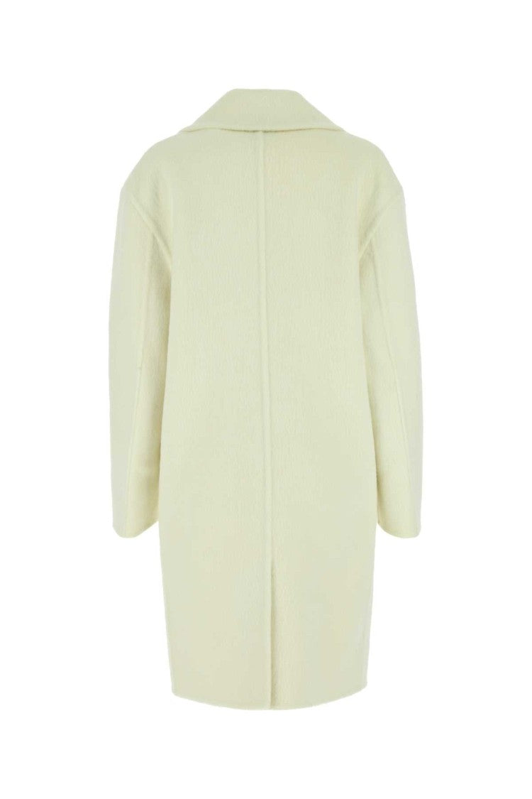 Bottega Veneta Ivory Wool Blend Coat