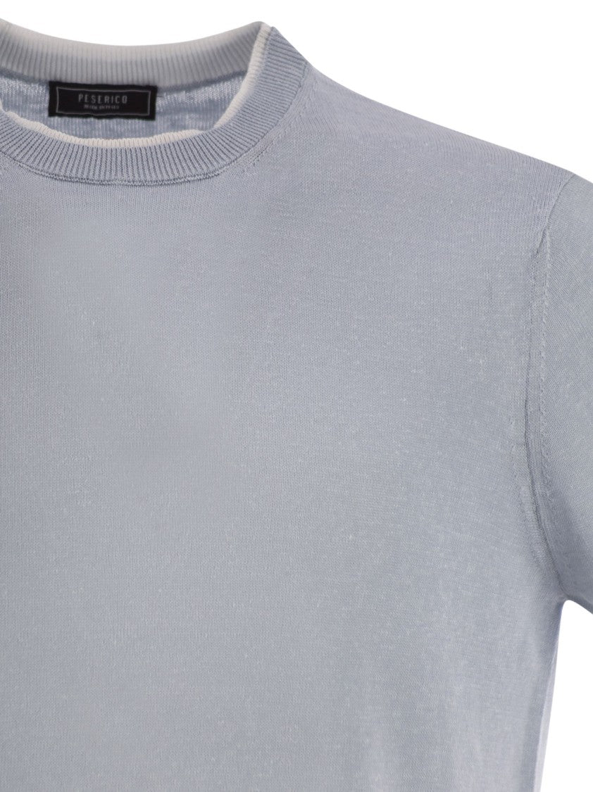 Peserico T-Shirt In Linen And Cotton Yarn