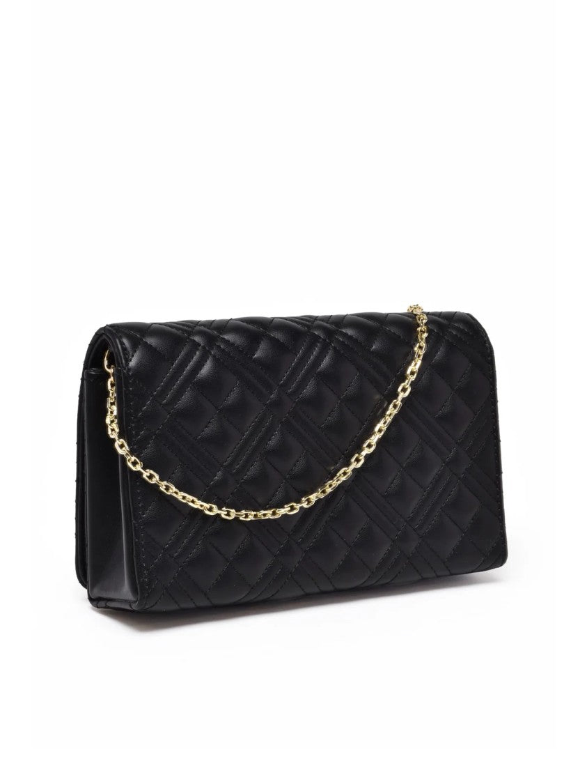 Love Moschino Black Quilted Polyurethane Shoulder Bag
