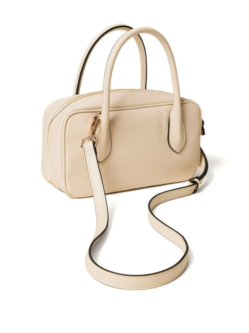 Twin-Set Rectangular Light Beige Handbag