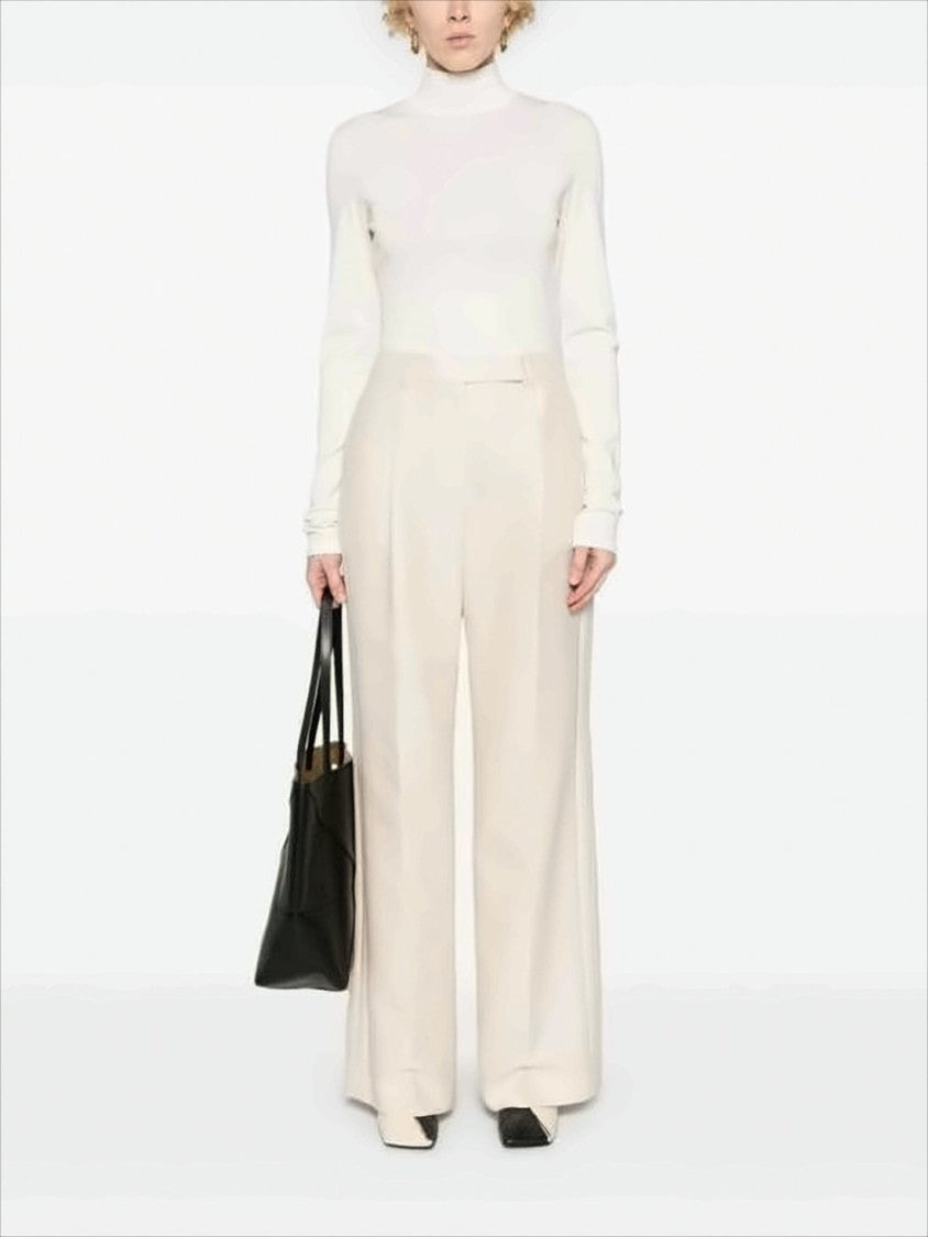 Lemaire Long-Sleeved High Neck Sweater With Minimalist Design