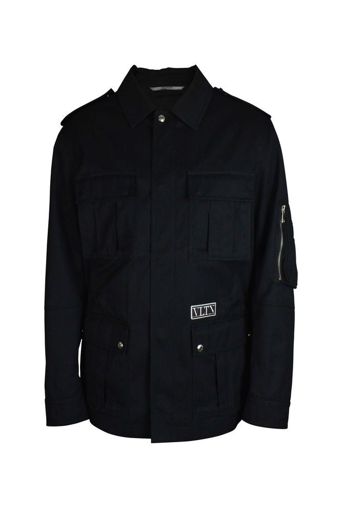 Valentino Garavani Garavani Black Cotton Utility Jacket