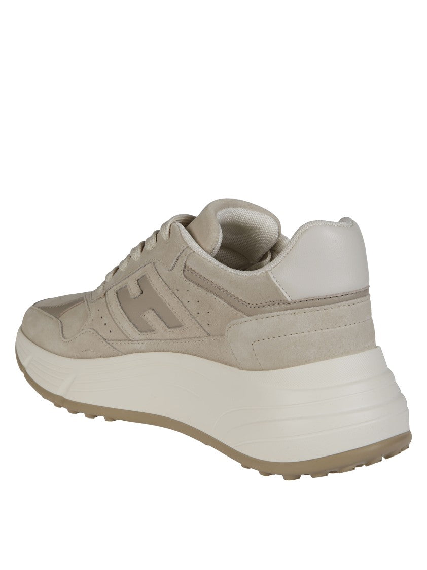 Hogan Sole Suede And Leather Sneakers