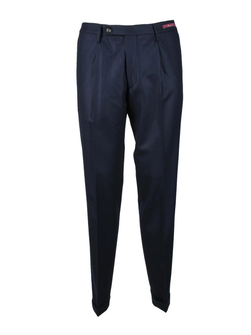 Michael Coal Tailored Virgin Wool Trousers With Classic Fit
