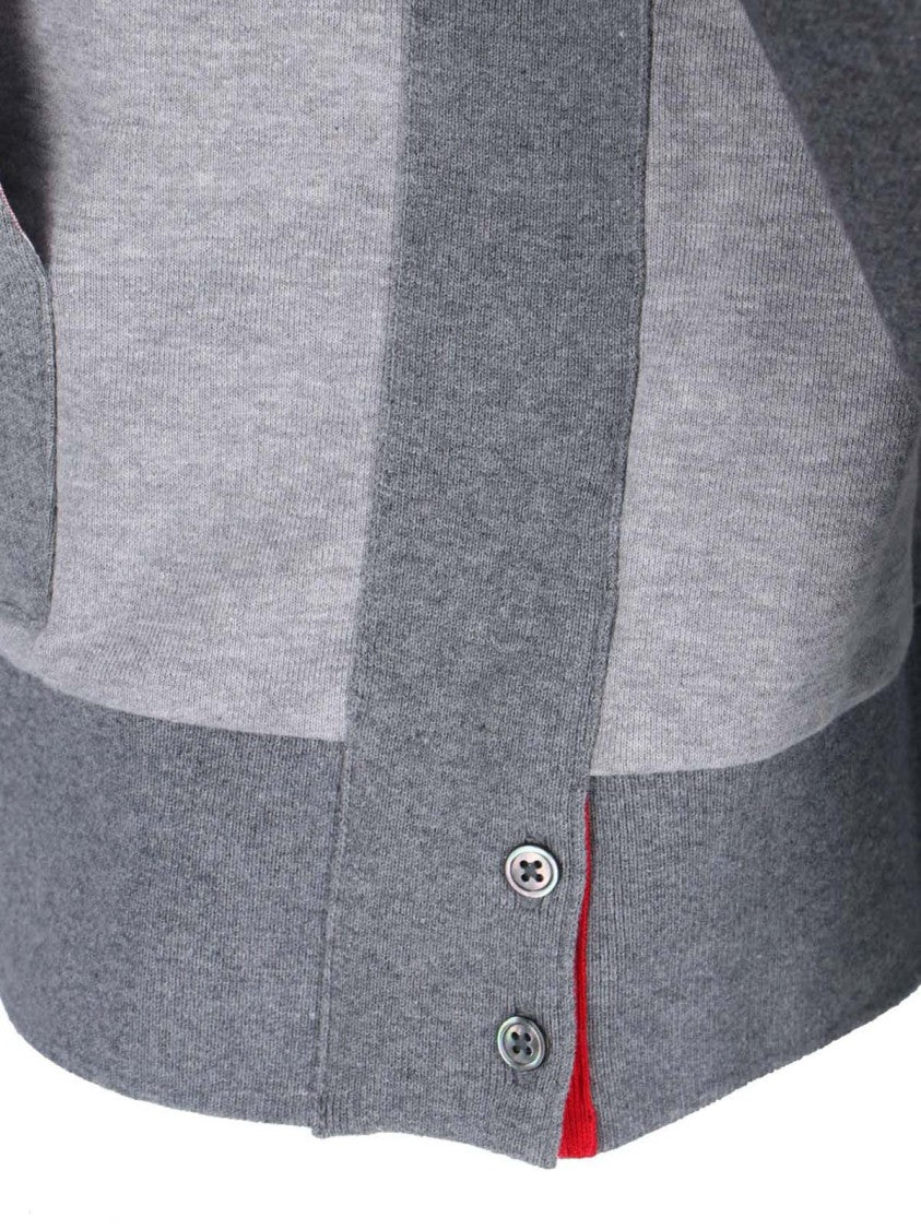 Thom Browne Loopback 4-Bar Hoodie Sweatshirt – Grey