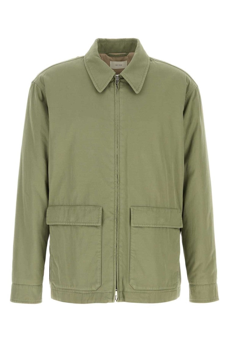 The Row Sage Green Cotton Blend Justo Jacket