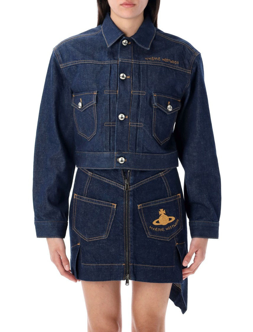 Vivienne Westwood Cropped Marlene Denim Jacket