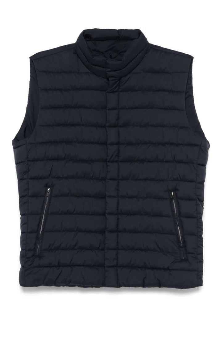 Herno Quilted Sleeveless Vest With High Collar