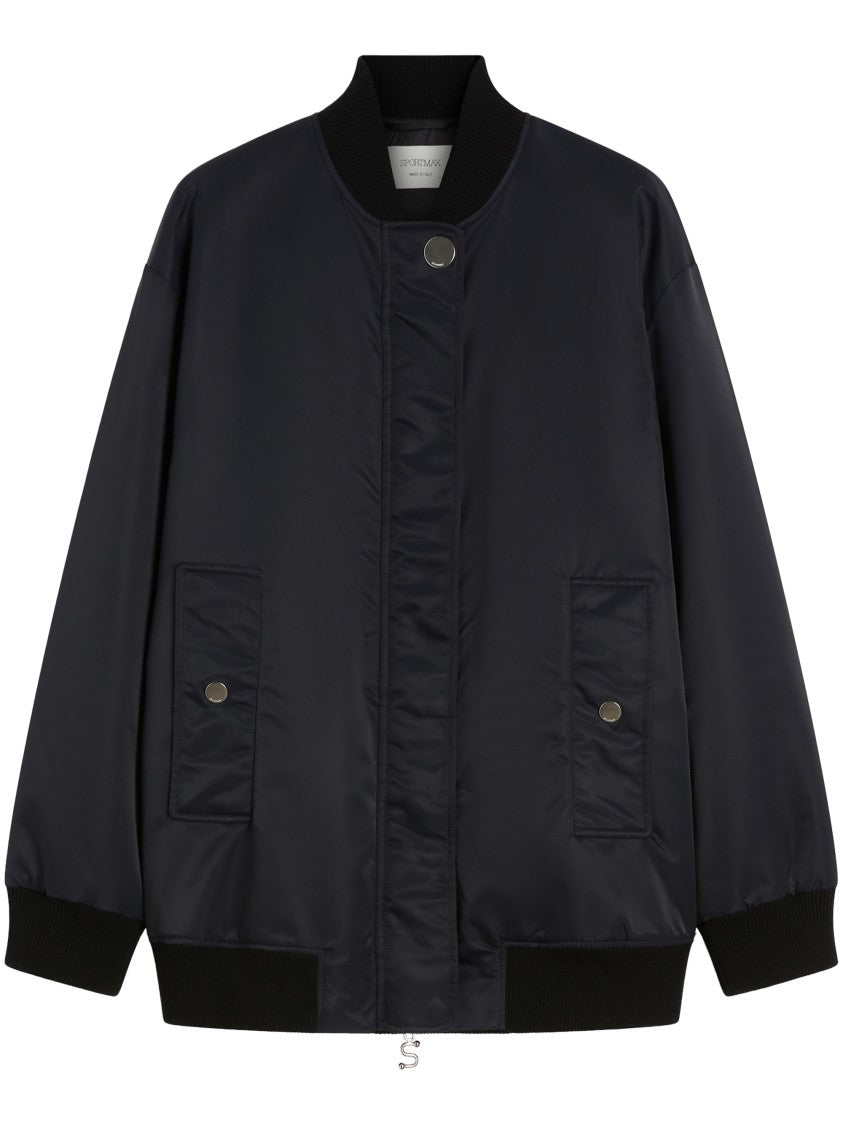 Max Mara Classic Bomber Jacket With Smooth Finish