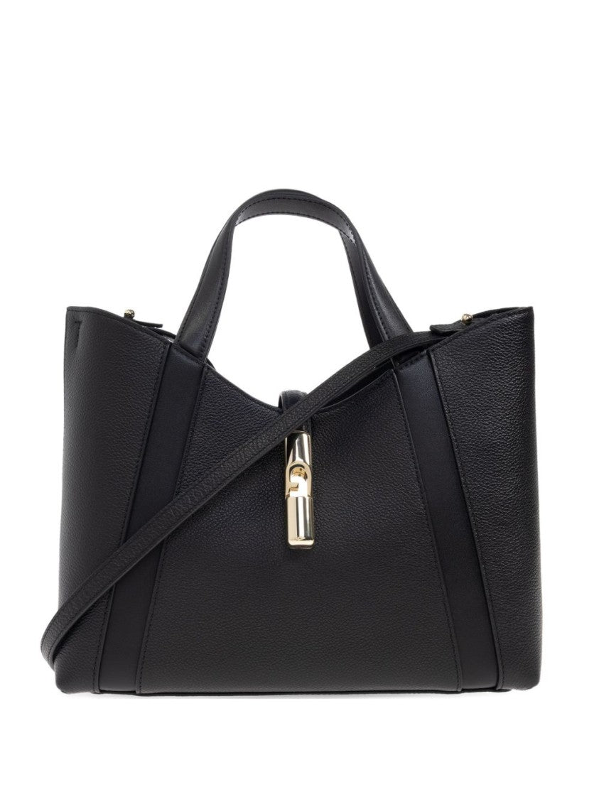 Furla Structured Black Leather Bag