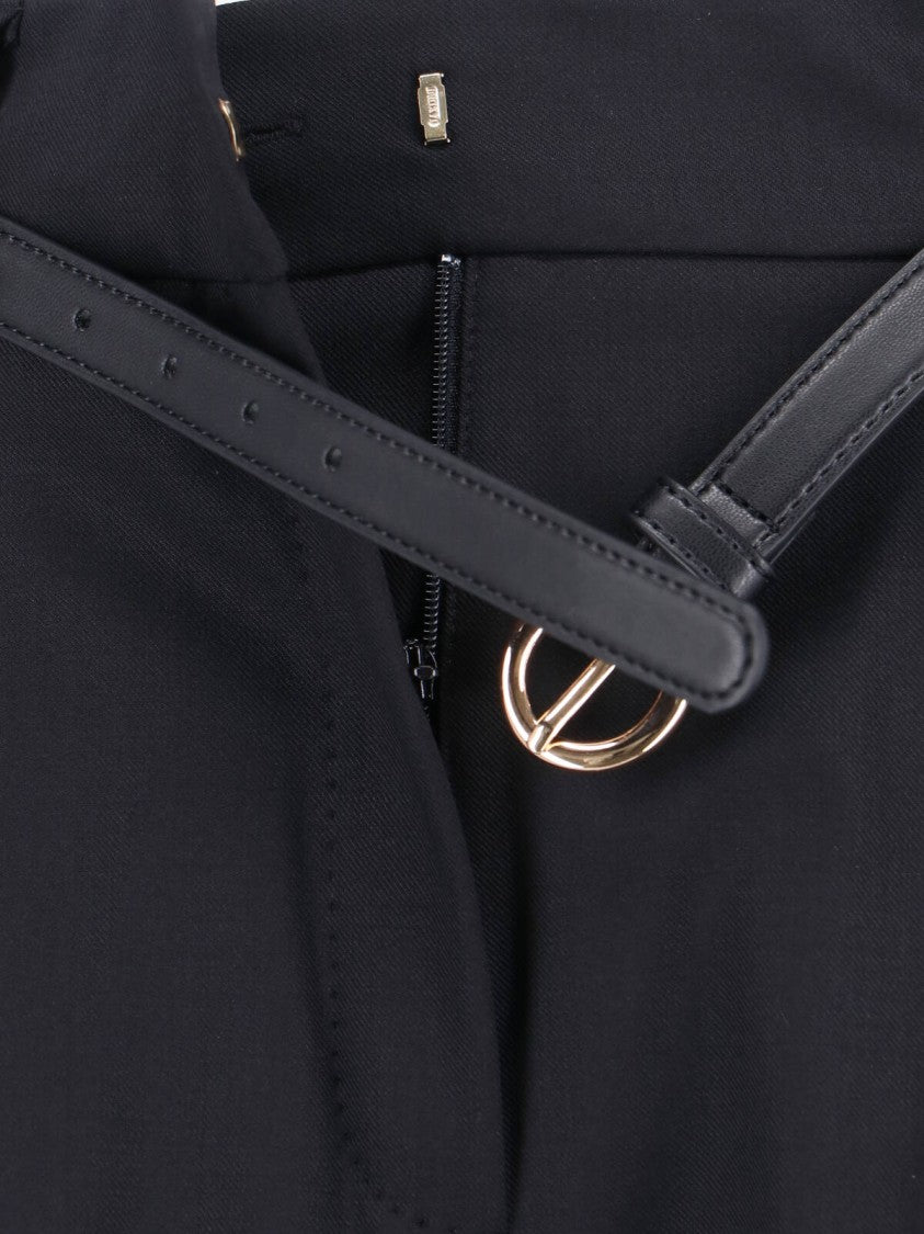 Max Mara Trousers With Belt – Black