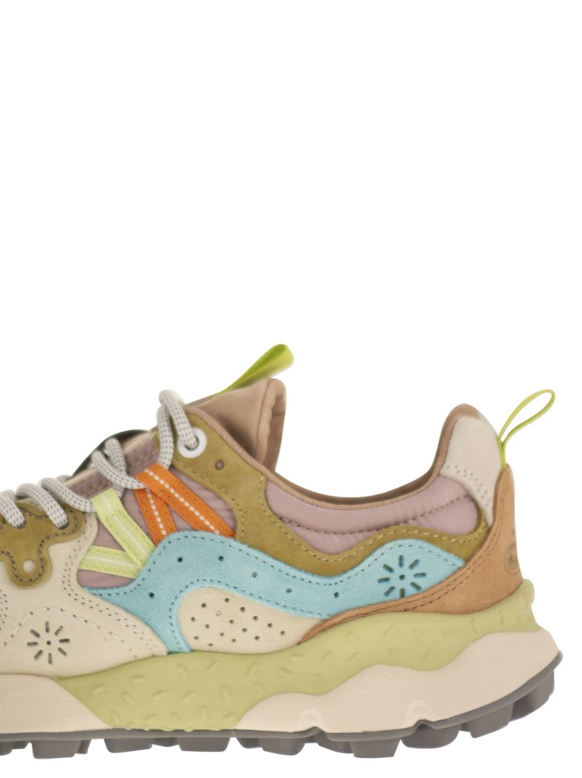 Flower Mountain Yamano 3 - Sneakers In Suede And Technical Fabric