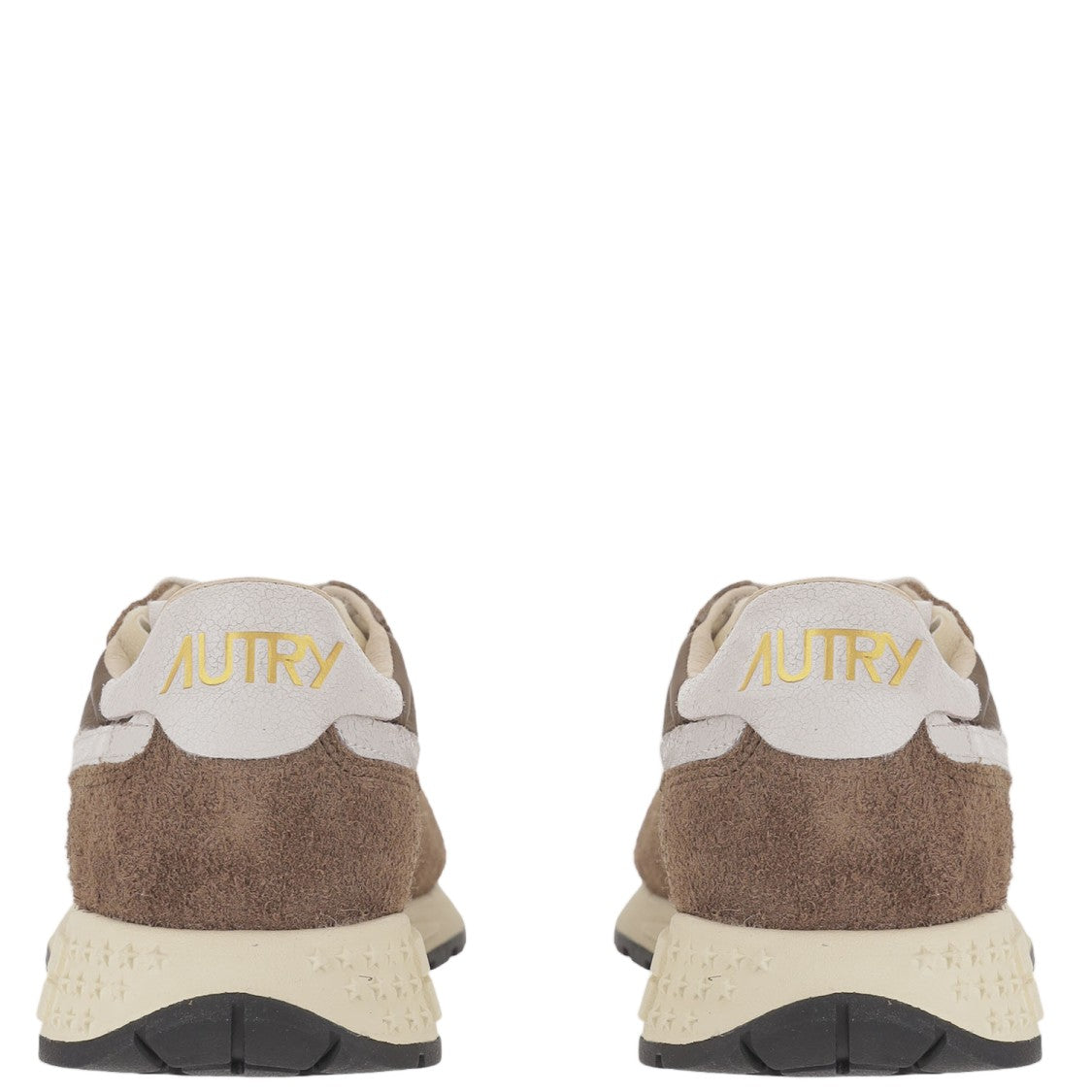 Autry Brown/White Padded Heel Running Sneakers