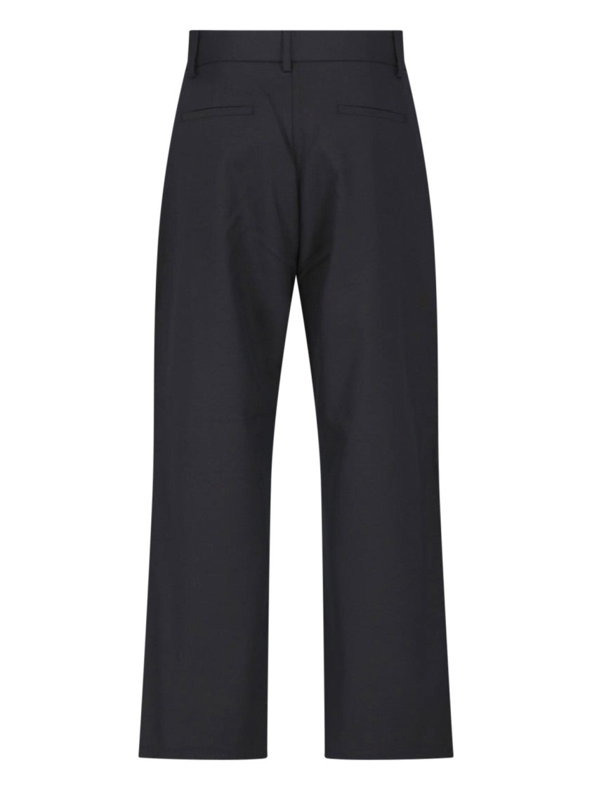 Sibel Saral Black Darkin Tailored Straight-Leg Virgin Wool Pants
