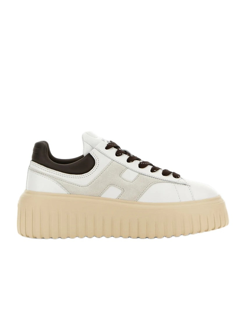 Hogan Nappa Leather Sneakers With Suede H-Stripes