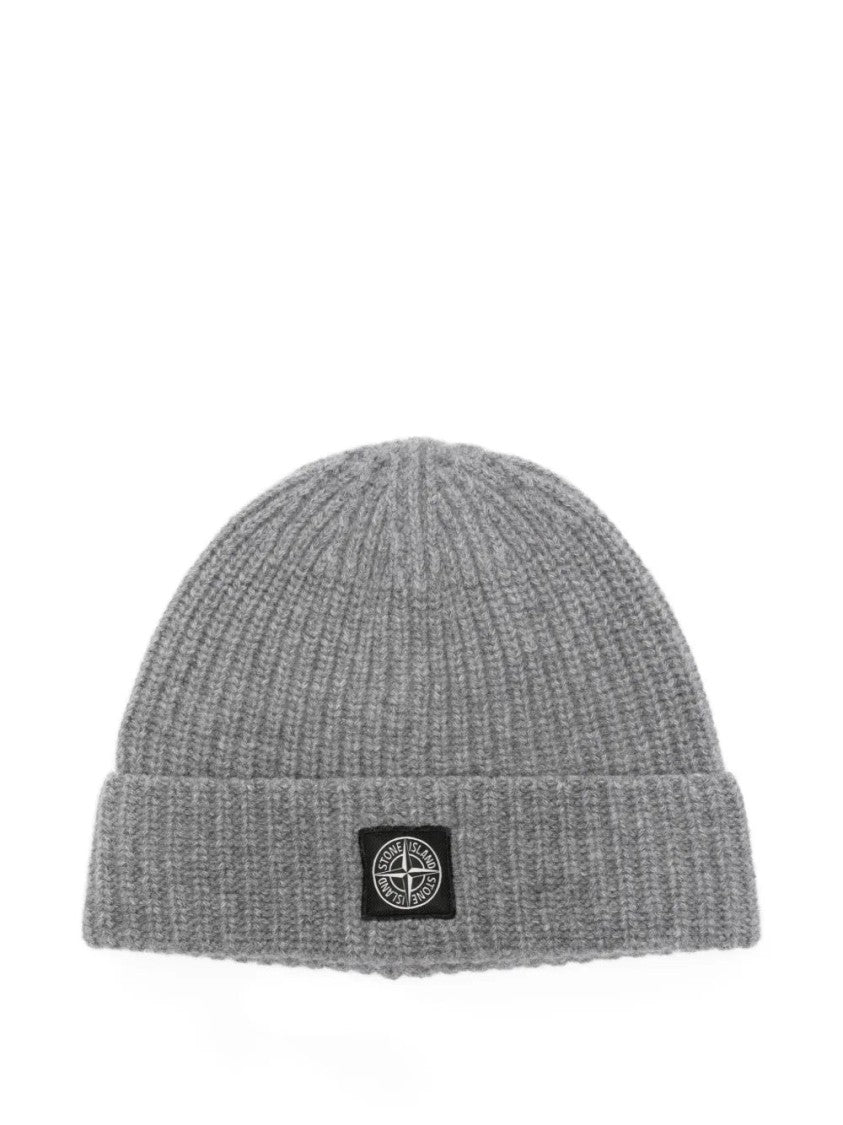 Stone Island Ribbed Logo-Patch Beanie