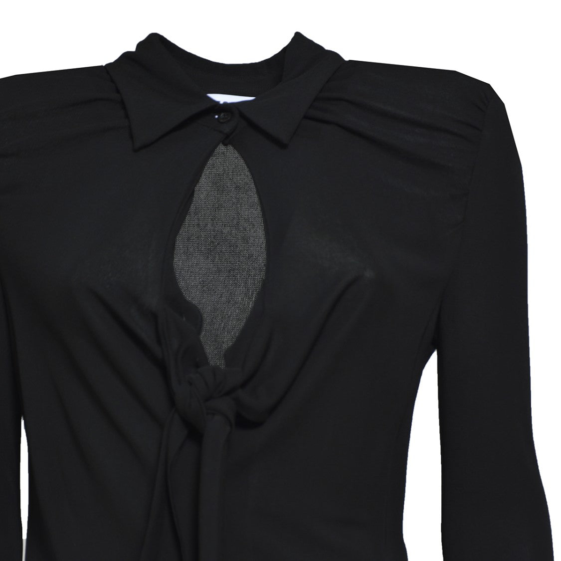 Msgm Viscose Shirt With Teardrop Neckline