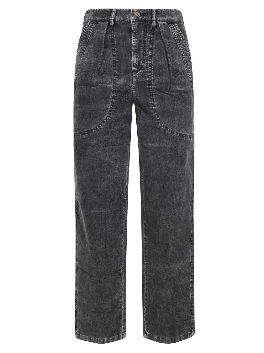 Isabel Marant Étoile Relaxed Straight-Leg Pants With Textured Finish