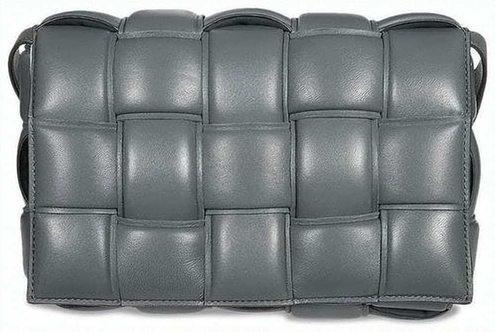 Bottega Veneta Quilted Grey Padded Shoulder Bag By Bottega Veneta