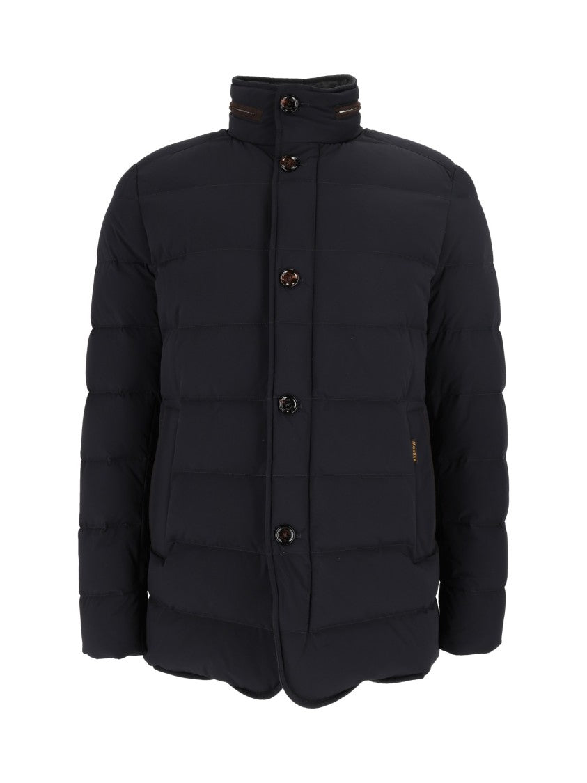 Moorer Quilted Padded Jacket With High Stand Collar And Matte Finish