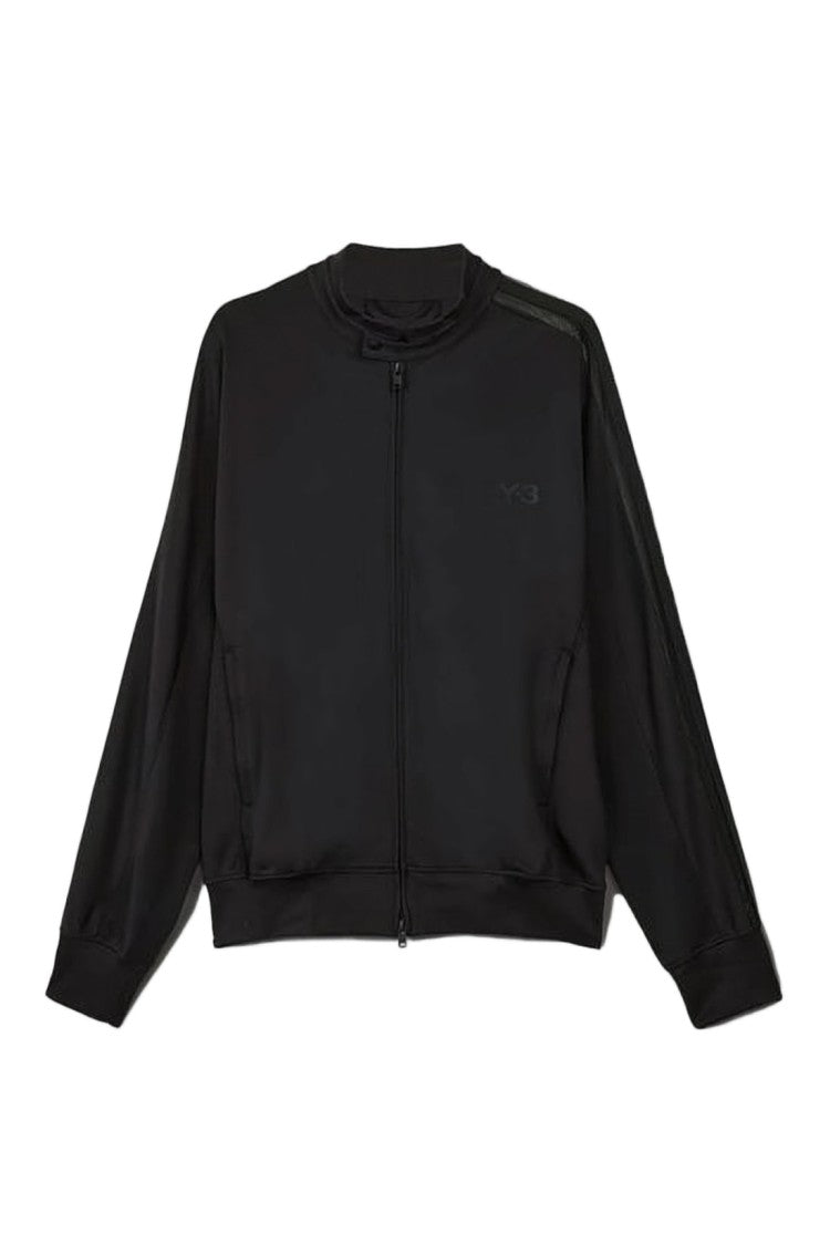 Y-3 Minimalist Black Zip-Up Jacket With Ribbed Details