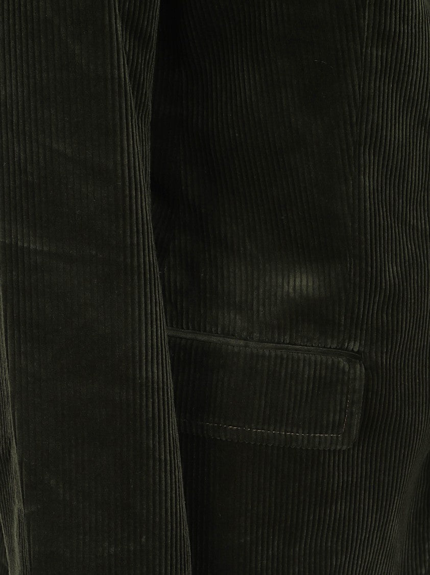 Polo Ralph Lauren Tailored Olive Green Cotton Corduroy Blazer
