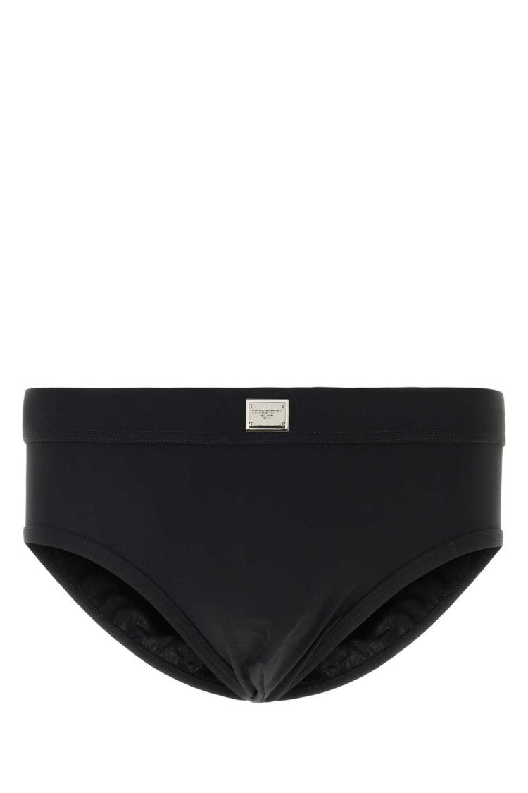 Dolce & Gabbana Black Stretch Nylon Swimming Brief