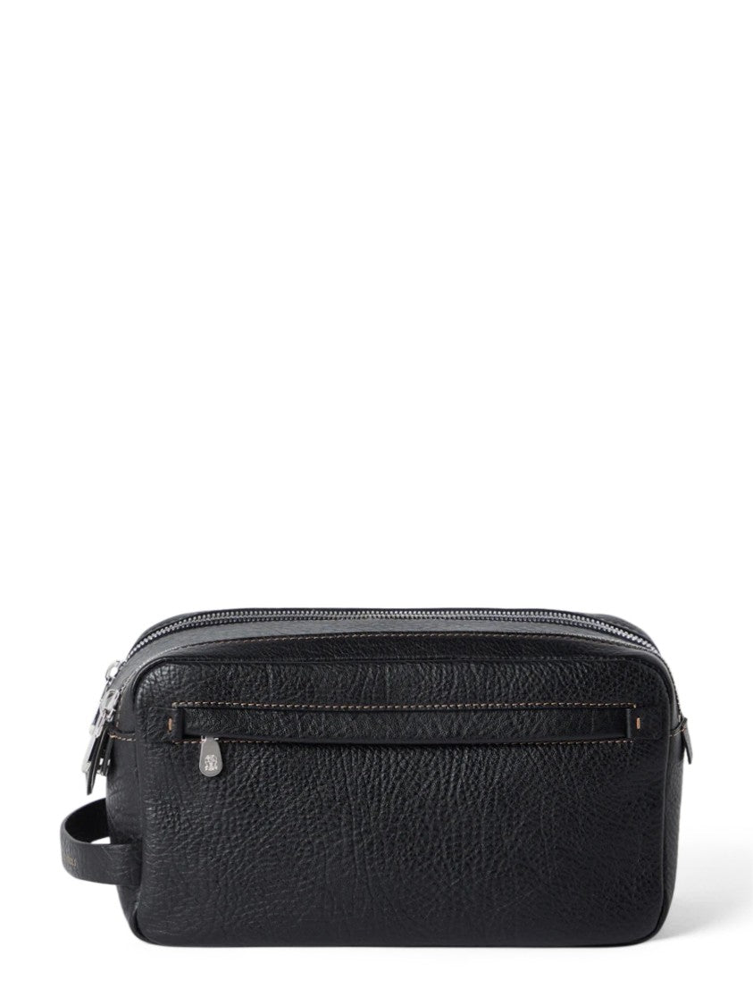 Brunello Cucinelli Textured Calf Leather Beauty Case